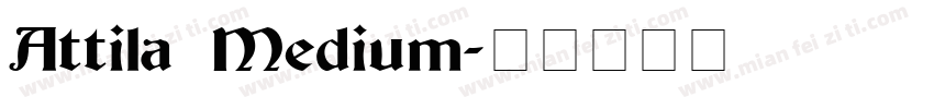 Attila Medium字体转换